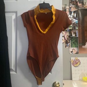 Small Brown & Mustard coloured body suite